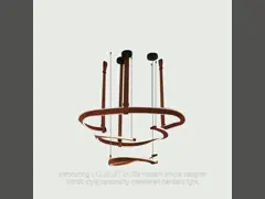 Italian Minimalist Living Room Chandelier Post-modern Leather Dining Room Bedroom Hanging Light