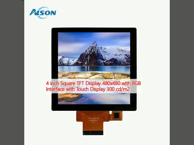 4インチ Square TFT Display 480x480 RGBインターフェイスとタッチディスプレイ 300 cd/m2