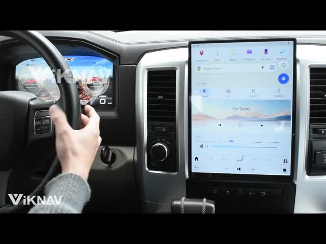 VIKNAV Автомобильное радио 13,8 дюйма Автомобильное радио для Dodge RAM 2008-2011 Беспроводное Carplay