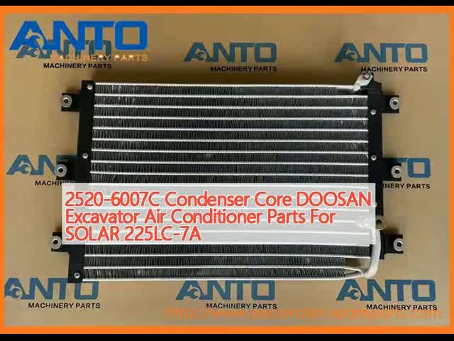 2520-6007C コンデンサーコア DOOSAN SOLAR 225LC-7A用の掘削機エアコン部品