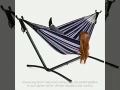 N Mail Packing wide Hammock With Stand The Perfect Addition to Your Garden Set