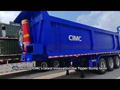 CIMC Hydraulic Dump Truck 3 Axle Front Axle Can Be Lifted Back Flip Semi-Trailer Side Tipper Dump Truck