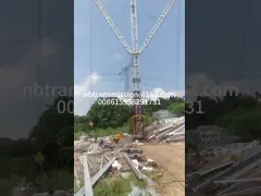 Max 600kn Kapasitas Menara Ereksi Gin Pole Aluminium Alloy Bentuk kisi Derrick Mast