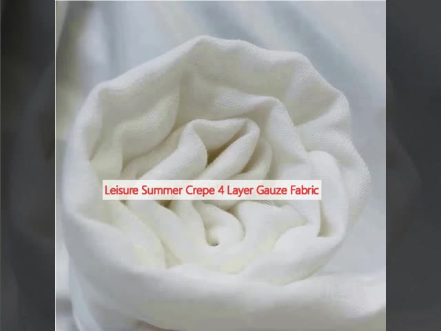 Camada Gauze Fabric do crepe 4 do verão do lazer