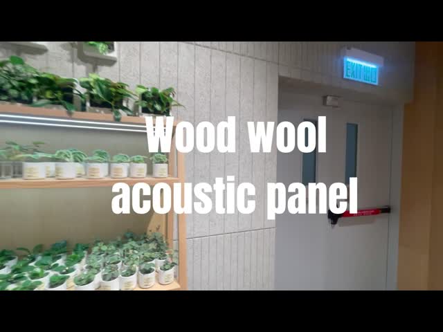 Painéis de lã de madeira acústica anti-microbiana 600x1200mm à prova de umidade para escritório