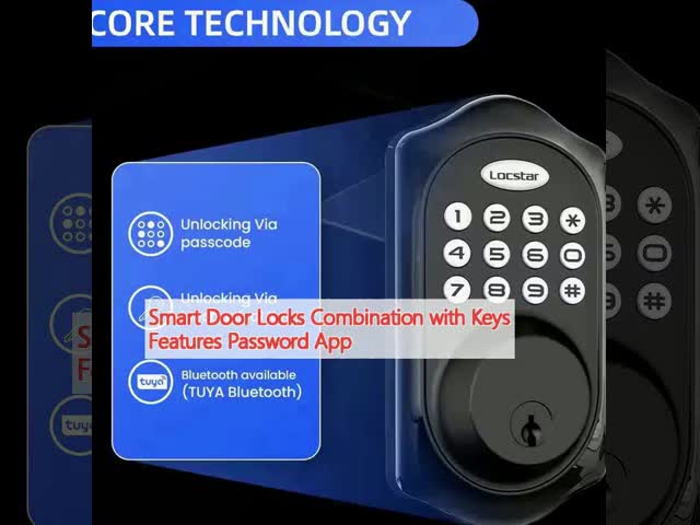 アルミ合金 スマートドアロック C88 パスワード スマートロック 黒