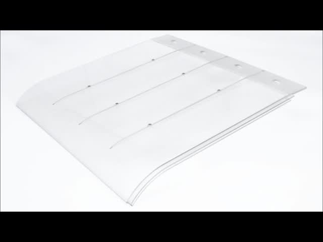 騒音を減らすDIY 目に見えないポリカーボネート窓の天幕 光伝達と衝撃耐性を持つ目に見えない天幕