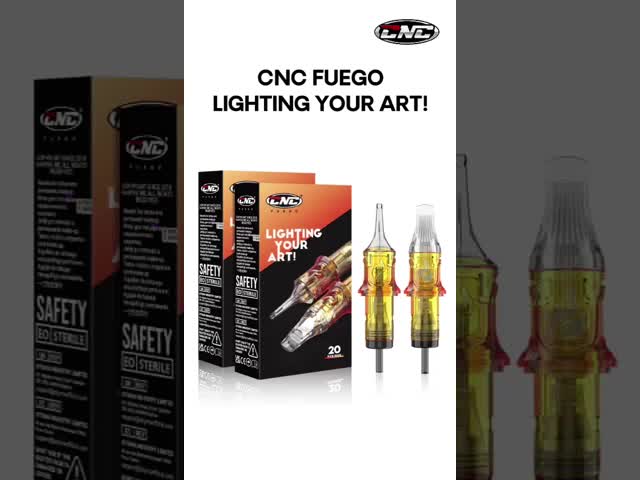 CNC Fuego Aço inoxidável Round Shader Agulhas de tatuagem de uso único Agulha de tatuagem Magnum