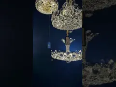 Lamp Crown Crystal Lamp Bright Living Room Dining Room Villa Hotel Crystal Chandelier