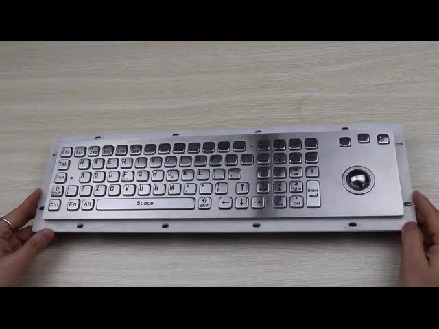 IP65 / IK07 防水 防塵 USB インターフェース ステンレス 16 キーのバックライトキーボード 産業用数値キーボード 後部パネル -40°C 搭載