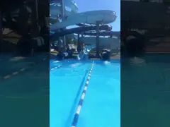 Taman Hiburan Air Luar Ruang Taman bermain Peralatan Kolam Renang Spiral Slide Set