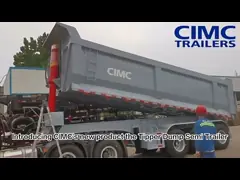 CIMC 4 Axles 22/24/26/28/30ft HYVA Cylinder Offer Swift Unloading End Dump Truck Semi Trailer