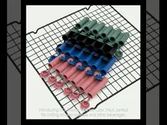 Easy Release Blue Silicone Mini Ice Cube Trays 6 Cavity Molds for Chilling Whiskey Cocktail Stackable Kitchen Accessories