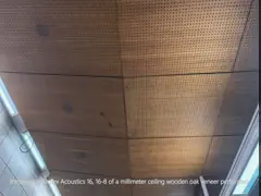 16/16/8mm Ceiling Wooden Oak Veneer Perforated Acoustic Panel Timber Soundproof Board