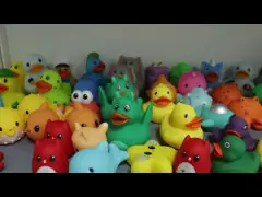 3.5'' Custom Logo 20 Types of Rubber Duck Toy Floating Sound Squeaky Bath Toys for Kids Gifts