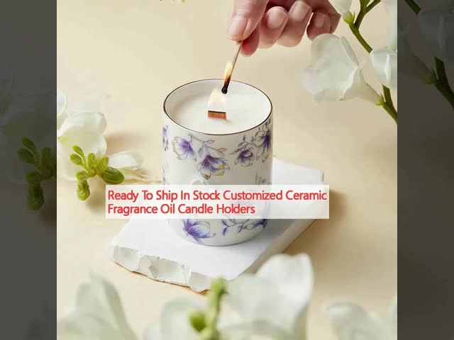 Ready To Ship In Stock Customized Ceramic Fragrance Oil Candle Holders