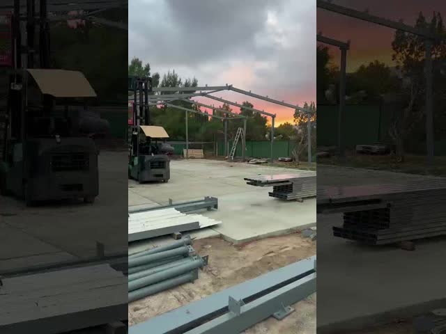 Easy to Install Prefabricated Steel Frame Building Metal Building Pre-Engineered Warehouse Shed