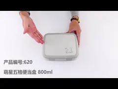 Eco Friendly 4-Compartment Food Storage Container for Kids 1160ml Purple