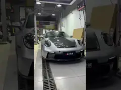 Porsche 992 Karbonfaserkörper Kit 992 GT3-Stil Vorder- und Rückstoßstange Seitenrock Spoilerkapuze