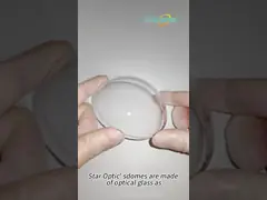 Cupola di lenti in vetro ottico antigraffio resiliente per fotografia subacquea