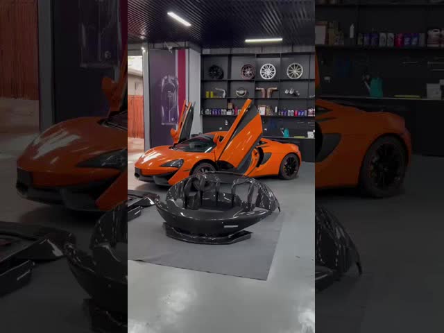 マクラーレン 540c 570s 570gt カーボンファイバーボディキット 540c 570s 570gt 600LTスタイルのアップグレードされた前後バンパースポイラーハッド