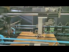Fully Automatic Carton Folder Gluer  Stitcher Machine With Suction Belt Feeding