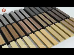 Élégance panneaux acoustiques en ardoise de bois avec la texture de grain de bois pour le salon