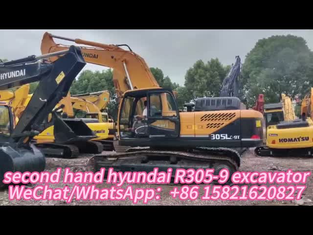 韓国のオリジナル R305-9T ハインダイ 30トンの掘削機 古い掘削機 169KW