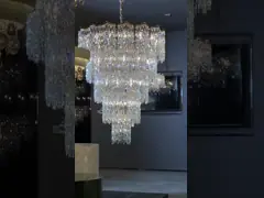 Dimmable om Luxetegenhanger steekt Aangepast Roestvrij Crystal Smoke Grey Pendant Light aan