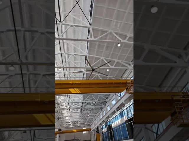 スーパー デューティ HVLS 220V 高出力 銀の刃付きの大きな産業用天井扇風機