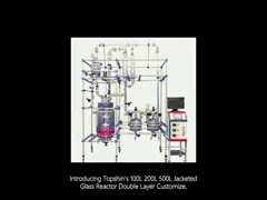 100L 200L 500L Jacketed Glass Reactor Double Layer Customize