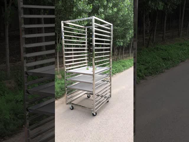 Customized Size Stainless Steel Rack Trolley For Drying And Baking
