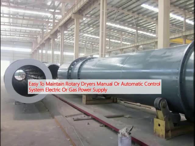 Automatic Manual Control Portable Rotary Dryer Electric Gas Power Supply