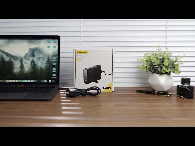 双 USB ポート 旅行型 C デスクトップ GaN 充電器 140w 急速充電 携帯アクセサリー