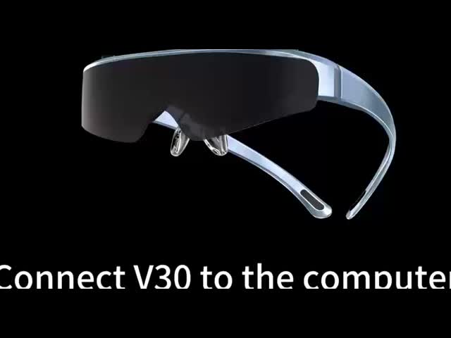 1080P OLED 43° FOV 1800 Nits AR умные очки 0~-600° Диоптор HMD 3D очки с USB-C