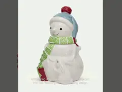 Keramische Lagergefäße mit Deckel Weihnachtsfeiertage Küche Kaffee Tee Kekse Geschenk Keramische Kanistergefäße 3D Handmalerei