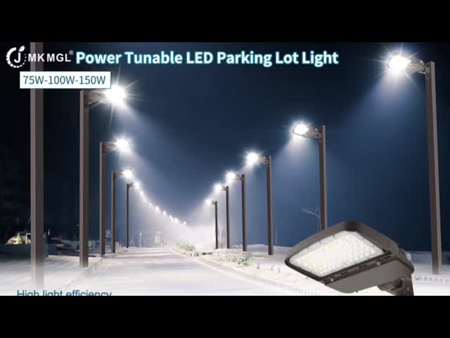 パワー調節可能 LED 駐車場灯 IP66 LED 靴箱灯 3000K 4000K 5000K 6000K