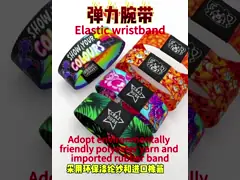Elastic Polyester Reusable RFID Bracelet Wristband Customized Fabric NFC Sports Wristband