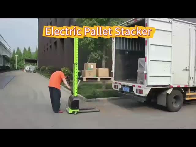 1.2m 高さ 半電動パレットスタッカー 500kg 自重電動スタッカー