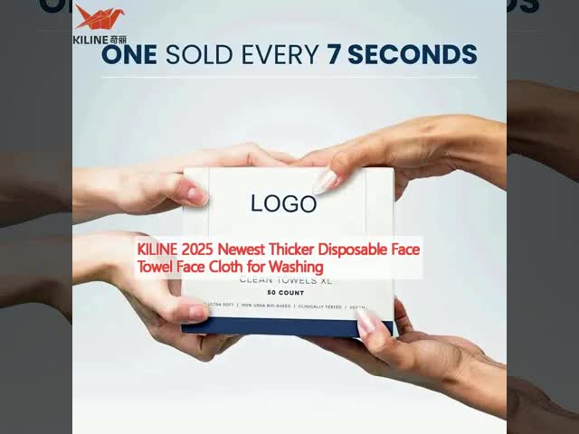 Custom Square Biodegradable Organic Sanitary Makeup Paper-Box Disposable Face Towels