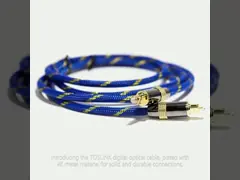 Toslink Didital Optical Cable Plated Golden 4K Port woven Blue Rope Coaxial HiFi sound For Audiophile HiFi 1.2M 2M