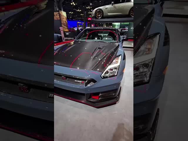 ニッサン GTR カーボンファイバーボディ キット GTR r35 アップグレード 2024ニスモスタイル フロントとリア バンパースポイラー フードフェンダー