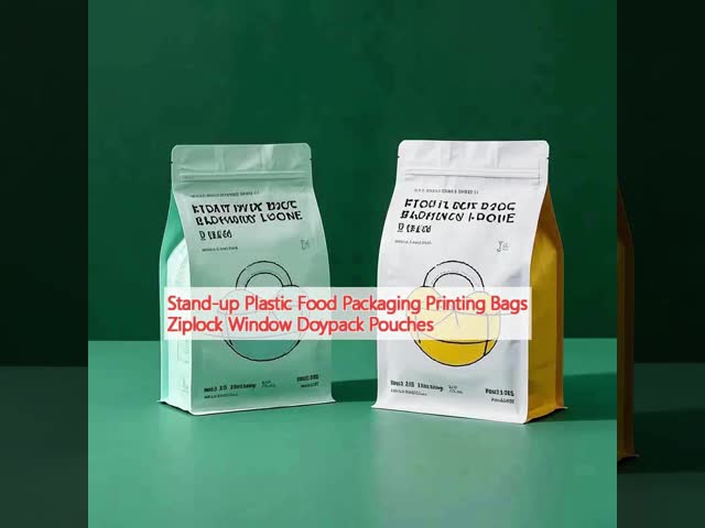 スタンドアップ プラスチック食品包装 印刷袋 ジップロック ウィンドウ ドイパック ポケット