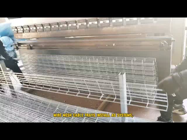 Q235B Galvanized Steel Welded Wire Mesh Cable Tray With Accessories