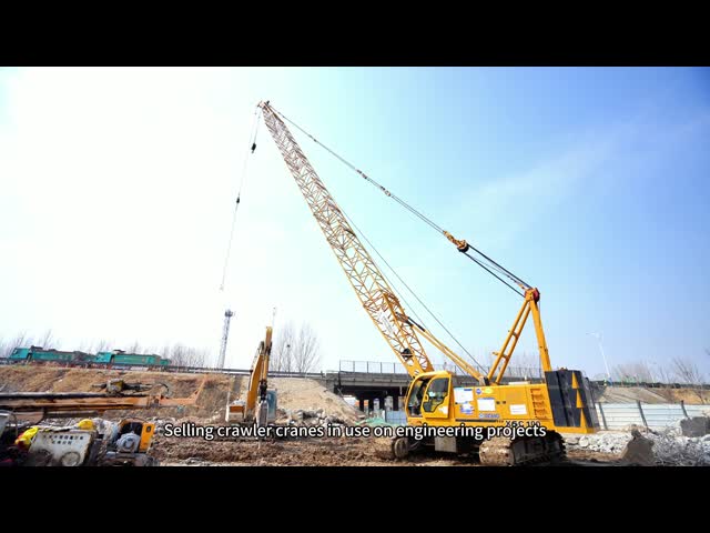 砂漠地帯の建設用 150T 60m ブームクローラークレーン