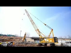 298kW potencia del motor 100T grúa de rastreo sistema de control PLC y 100000kg de peso de operación video