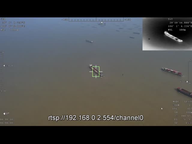 TS130C-01 三軸用荷 EO赤外線熱画像レーザー遠距離計 ドローンUAVカメラ HD 1080p
