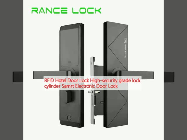 RFID ホテルのドアロック 黒/銀 スマート電子ドアロック
