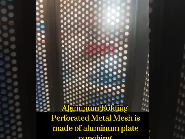 Aluminum Folding Perforated Metal Mesh For Screen Sliding Door