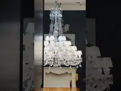 K9 Crystal Candle Chandelier Pendant Light-ODM Roestvrij Spiegel Scherp Effect